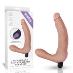 IJOY Rechargeable Strapless Strap-On with Insertable G-Spot Stimulator Device (8.25 inches) Vanilla > Dildos > Strapless Strap Ons