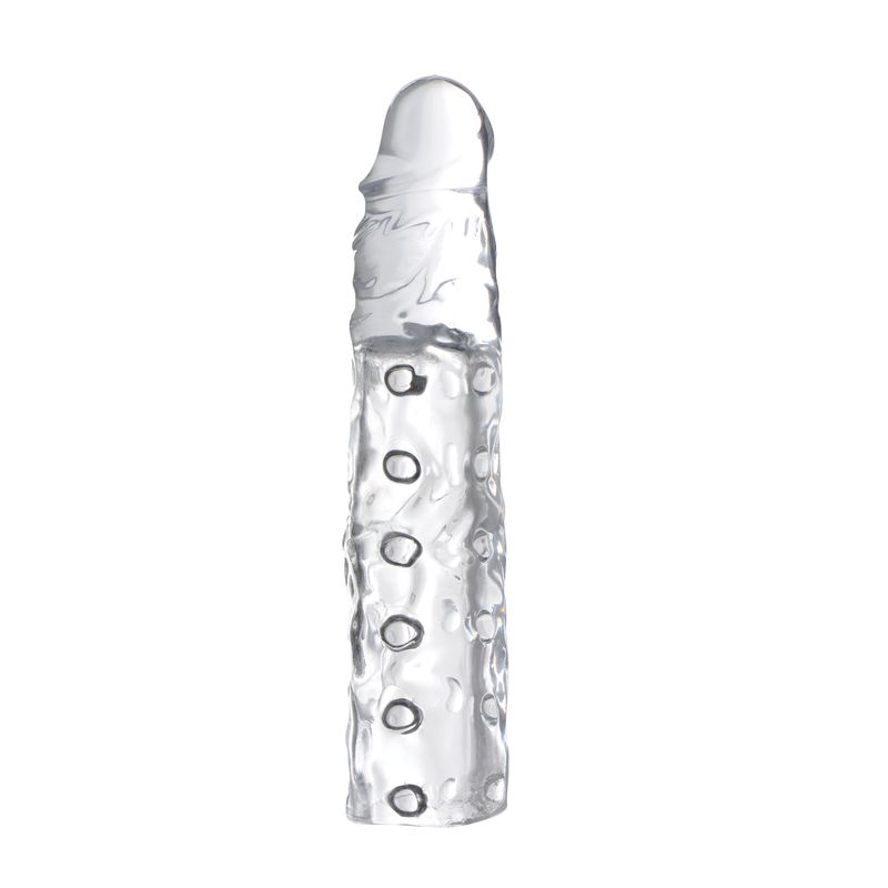 Clear Penis Enhancer Sleeve 3 Inch Length 1 Inch Girth Extension Sleeve > Sex Toys For Men > Penis Sleeves
