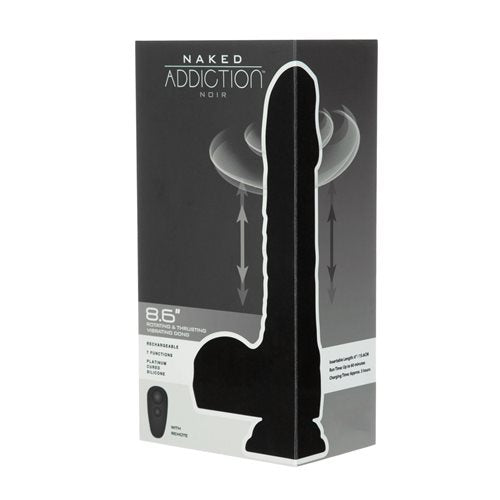 Naked Addiction The Freak Noir 8.6 Inch – Platinum Cured Silicone Vibrating Rotating and Thrusting Dong > Vibrators > Realistic Vibrators