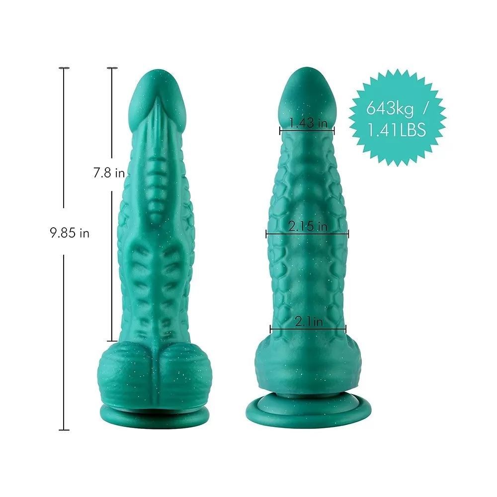 HiSmith Silicone Tapered Anal Dildo 9.85 Inch in Green > Dildos > Fantasy