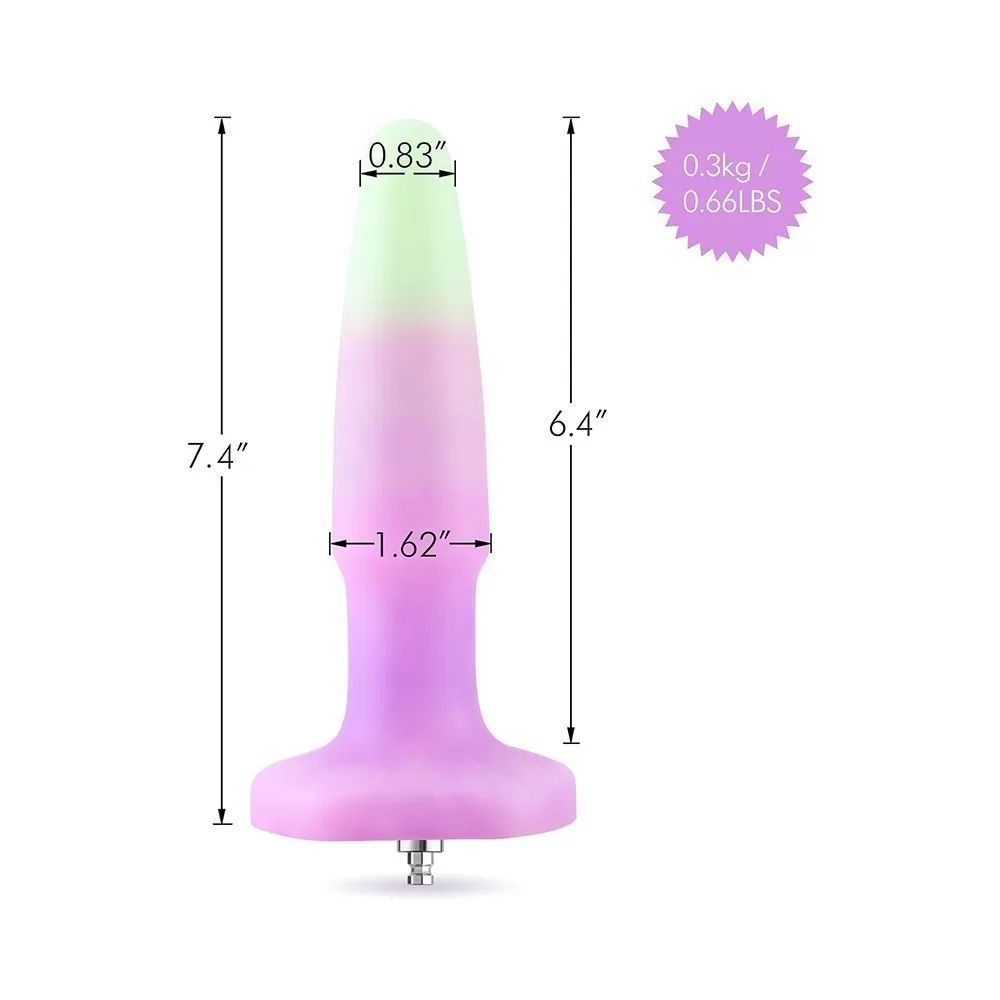 Hismith 7.4in Glow in the Dark Silicone Dildo