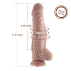 Hismith 11.3in Multi-Texturing Thick Silicone Dildo