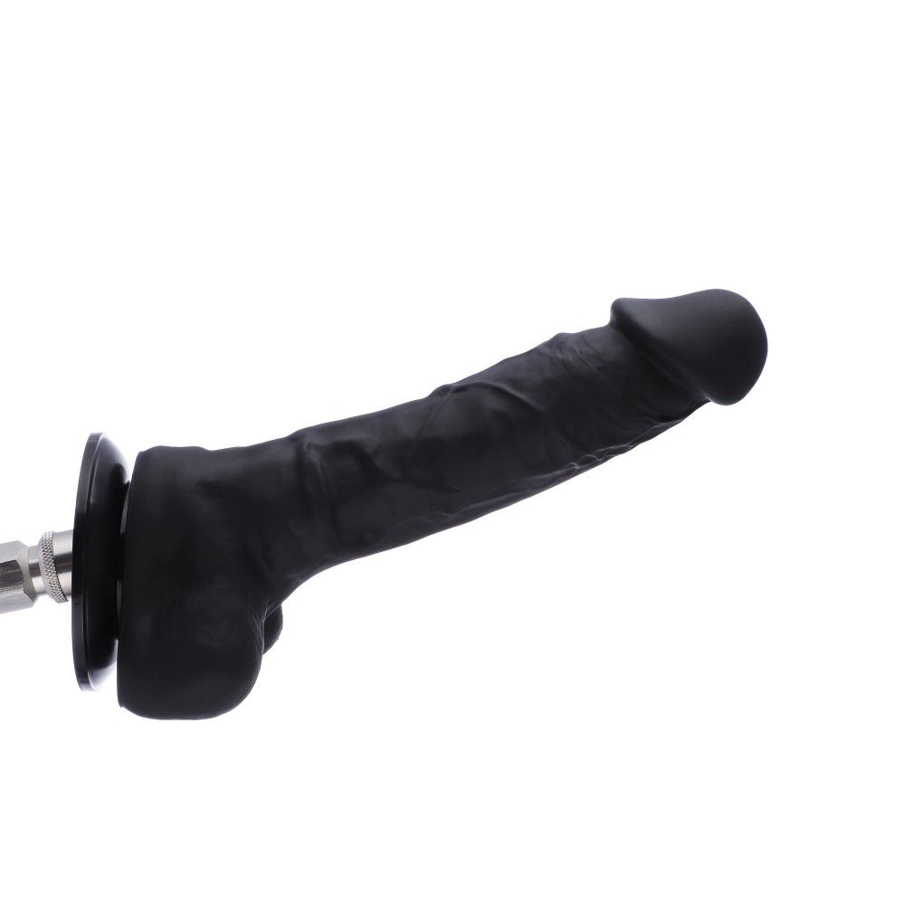 8.7in Flexible Silicone Black Dildo for Hismith