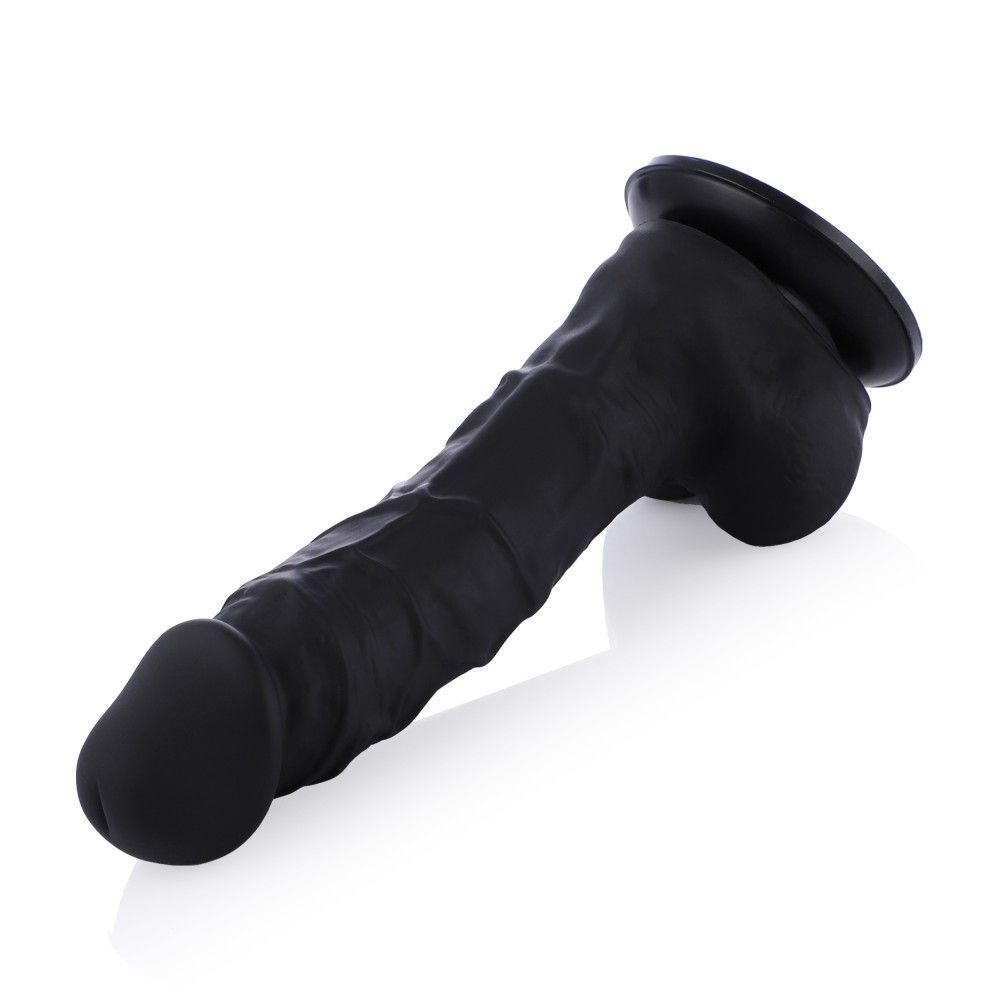 8.7in Flexible Silicone Black Dildo for Hismith