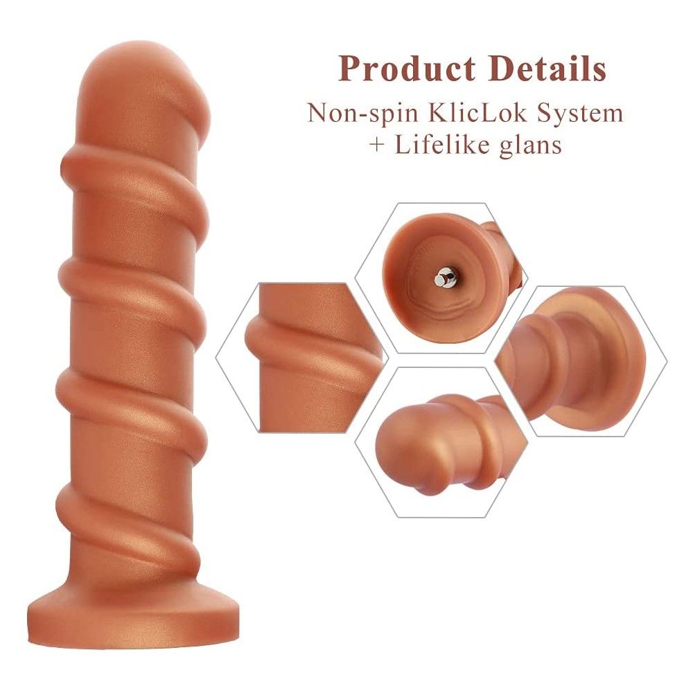 Hismith 10in Silicone Screw Dildo