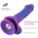 8.38in Hismith Purple Vibrating Silicone Dildo with Remote