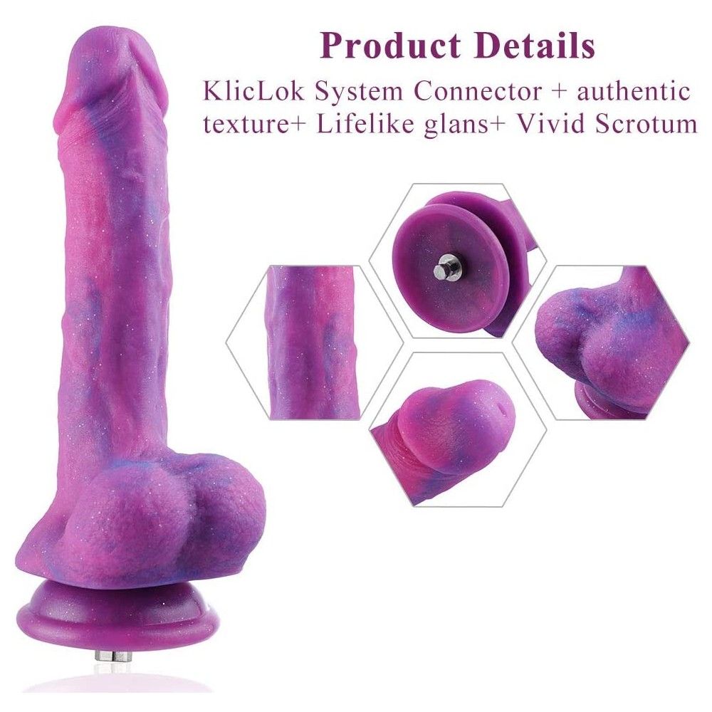 8.38in Hismith Purple Vibrating Silicone Dildo with Remote