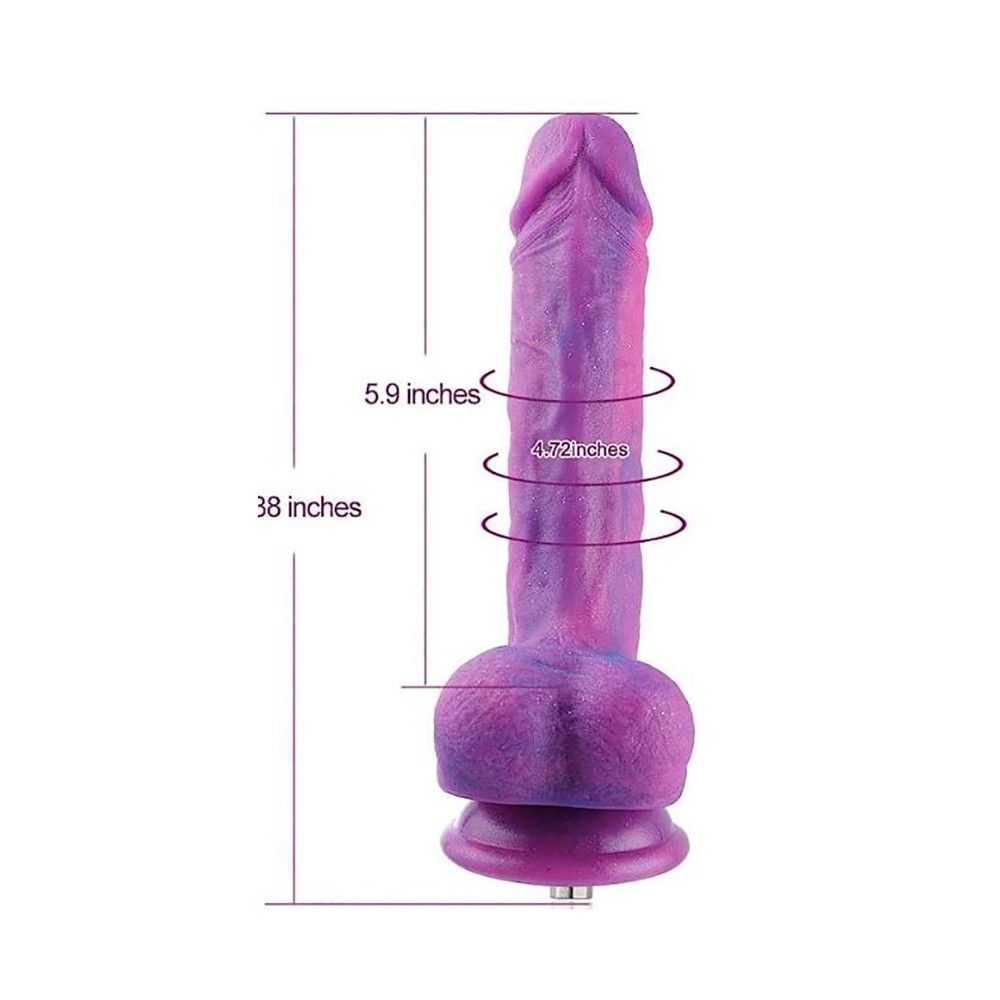8.38in Hismith Purple Vibrating Silicone Dildo with Remote