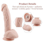 Hismith 7.87in Dual-Density Vibrating Realistic Dildo