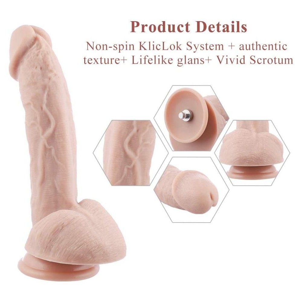 Hismith 7.87in Dual-Density Vibrating Realistic Dildo