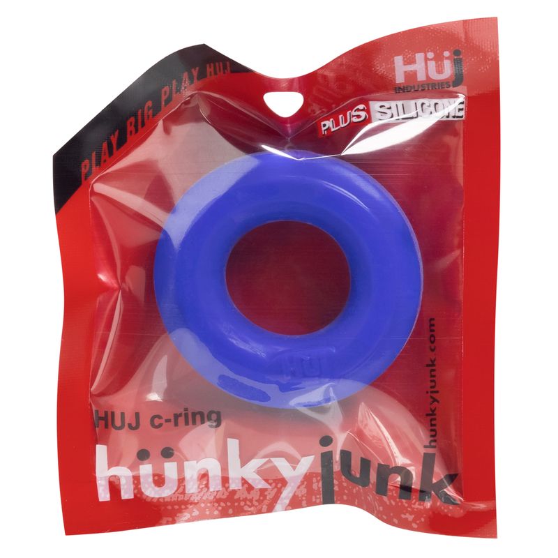 Hunkyjunk HUJ C-Ring (Cobalt) – Stretchy Grip Ball Ring Secondary image