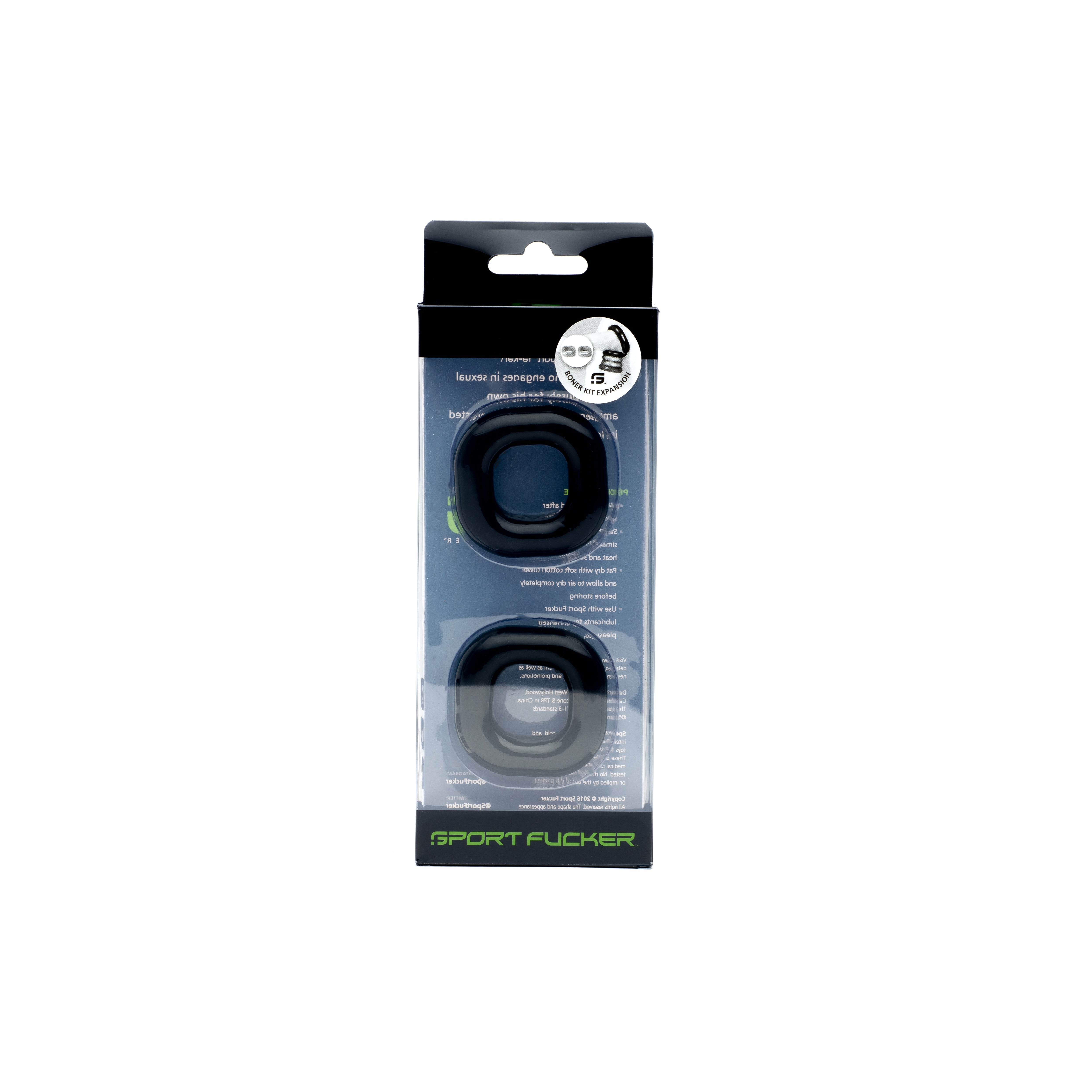 Boner Expansion Pack Black - 1.3 Inch Ball Ring Size COCK RING Set