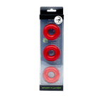 Sport Fucker Rubber Cockring 3 Pk - Stretchable Size Red > Cock Ring > Sets