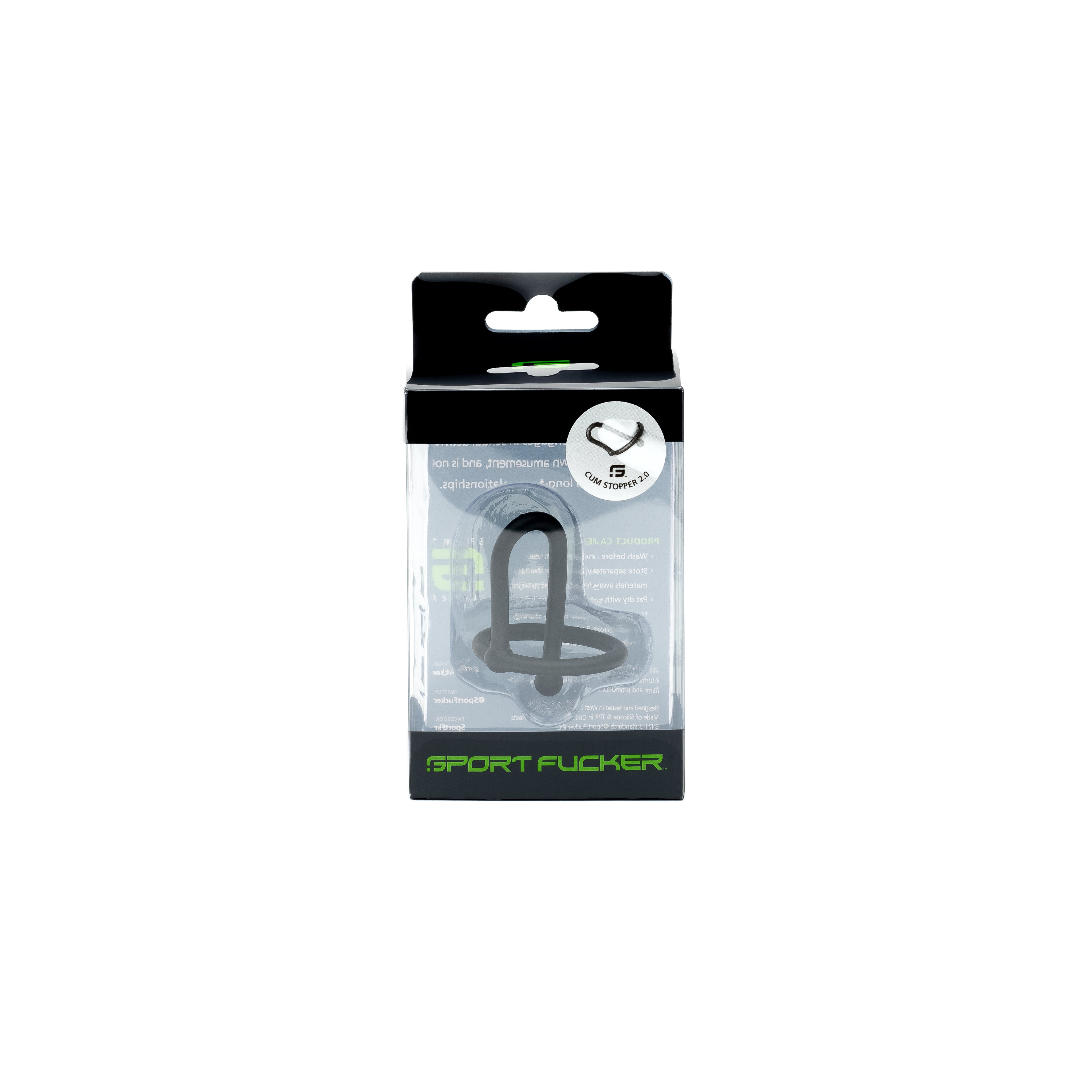 Cum Stopper 2.0 Black - 45mm Insertable Length Silicone > Sex Toys For Men > Sounding Rods