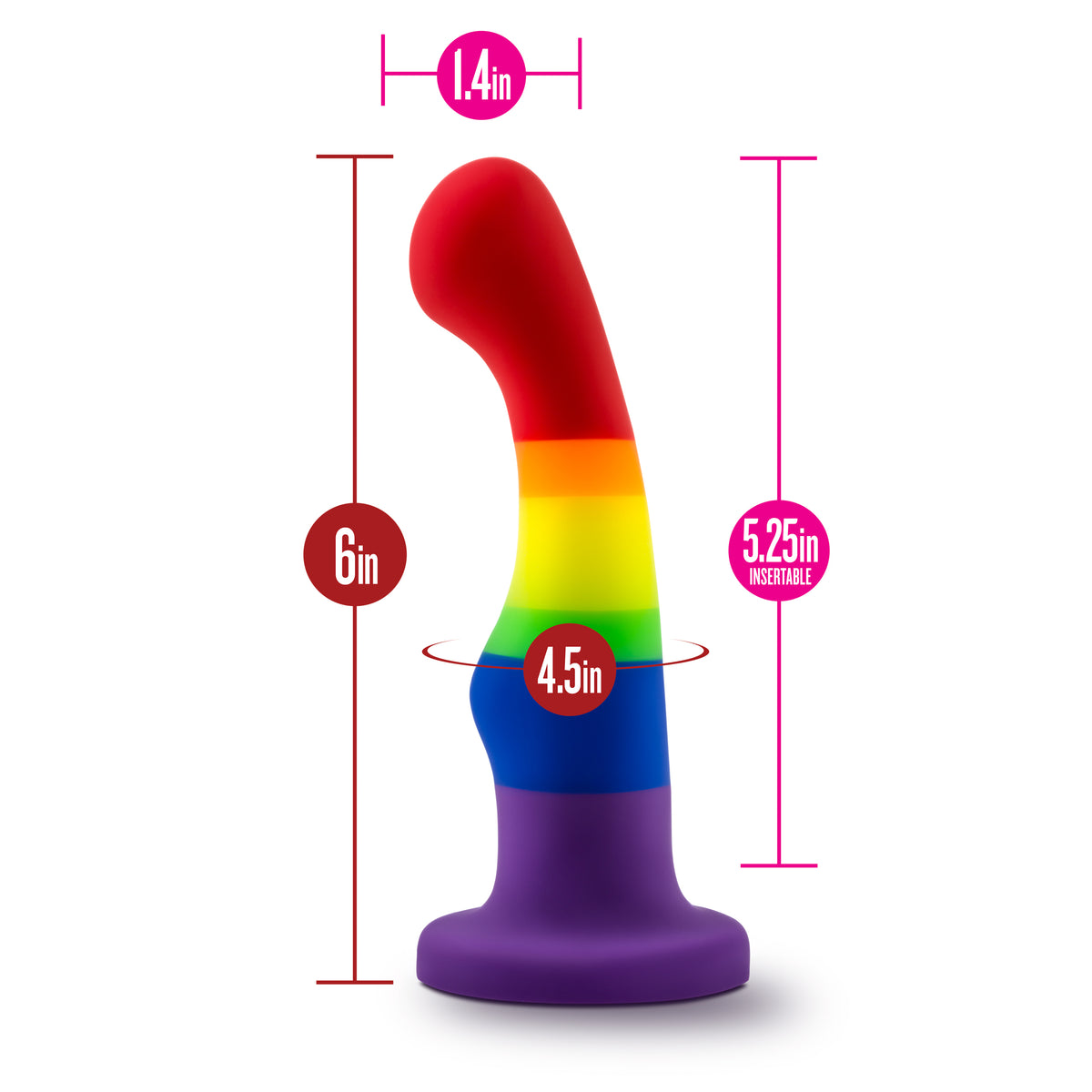 Avant Pride P1 Freedom 5.25 Inch Silicone Dildo > Dildos > Neutral Dildos