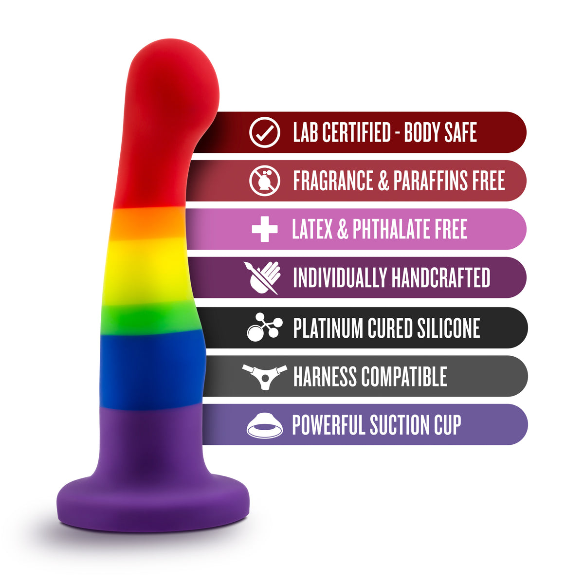 Avant Pride P1 Freedom 5.25 Inch Silicone Dildo > Dildos > Neutral Dildos