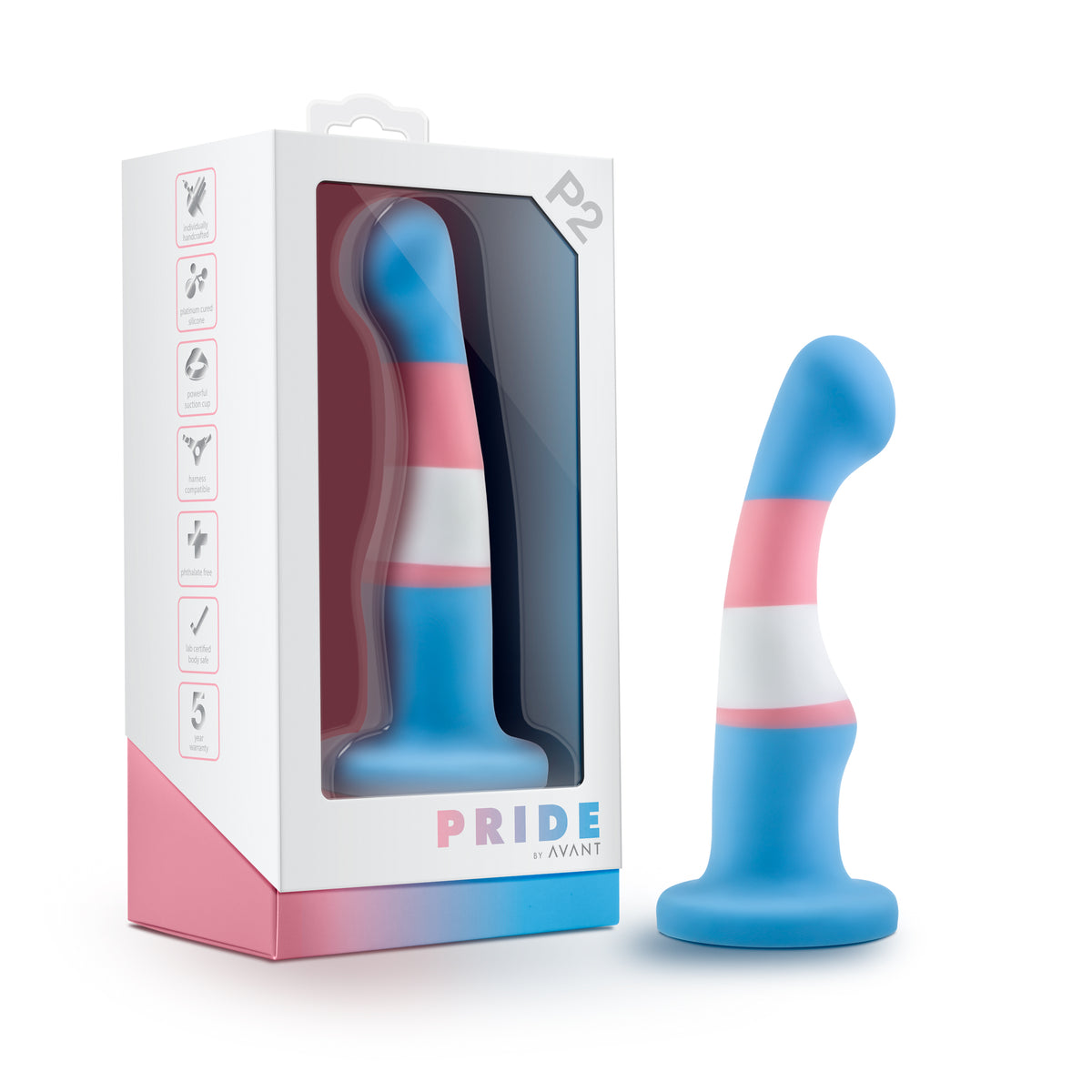 Avant Pride P2 True Blue 6 Inch Silicone Dildo > Dildos > Neutral Dildos