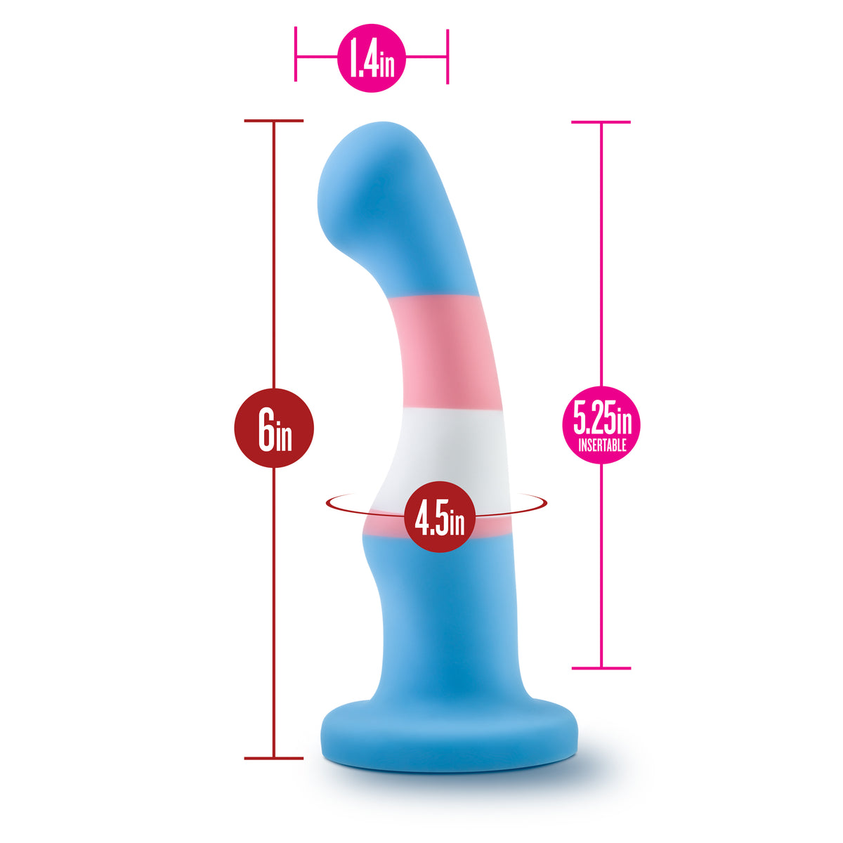 Avant Pride P2 True Blue 6 Inch Silicone Dildo > Dildos > Neutral Dildos