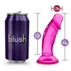 B Yours Sweet N Small Dildo with Suction Cup 4in Pink