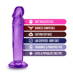 B Yours Sweet N Small purple dildo flexing