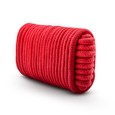 Temptasia Bondage Rope 10 Meter Red Cotton Restraint Rope for Sensual Play