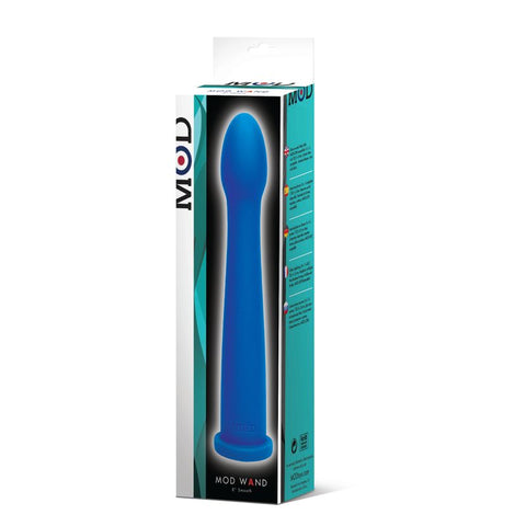 MOD Wand Smooth Blue 7.5 Inch Silicone Insertable Length Sex Machines