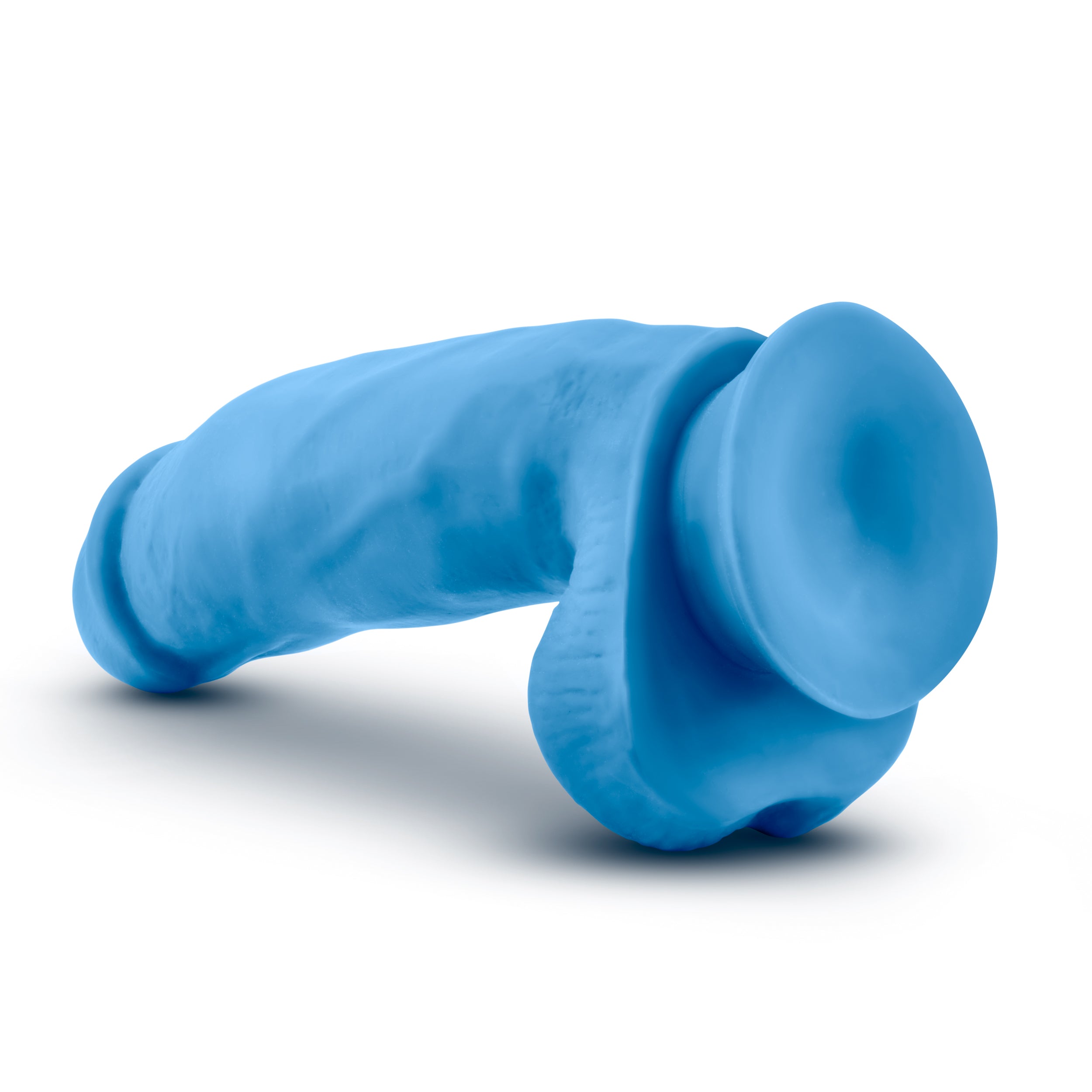 Neo Elite 7 Inch Silicone Dual Density Cock With Balls Neon Blue > Dildos > Realistic Dildos