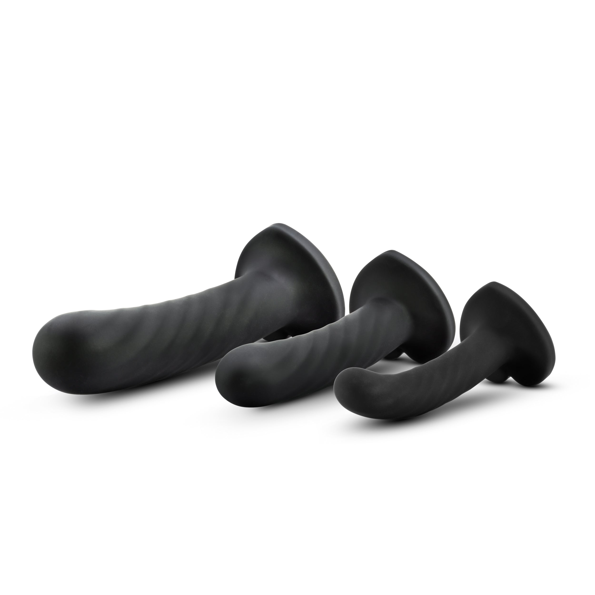 Temptasia Twist Kit Set of Three Unique Swirling Dildos for Enhanced Playtime Dilators