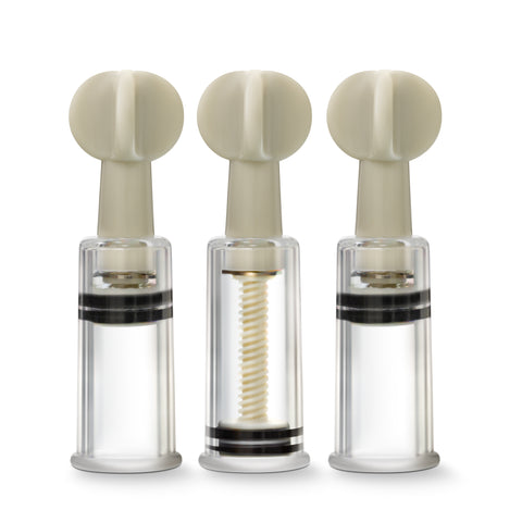 Temptasia Nipple and Clit Twist Suckers 3 Piece Set for Enhanced Sensitivity PUMPS