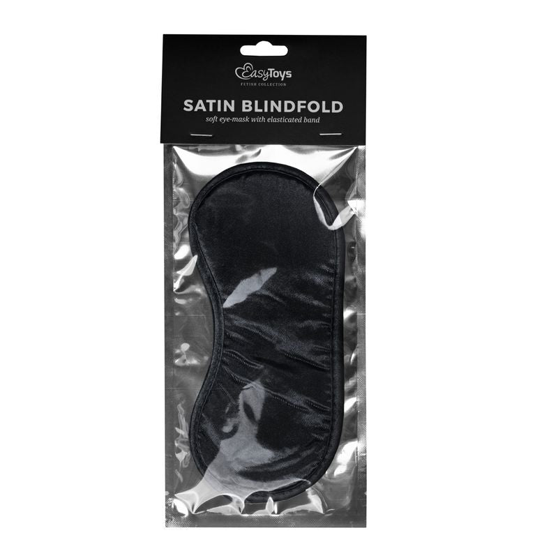 Black Satin Eye Mask – Smooth Sensory Deprivation Blindfold Accessory > Bondage Gear > Blindfolds