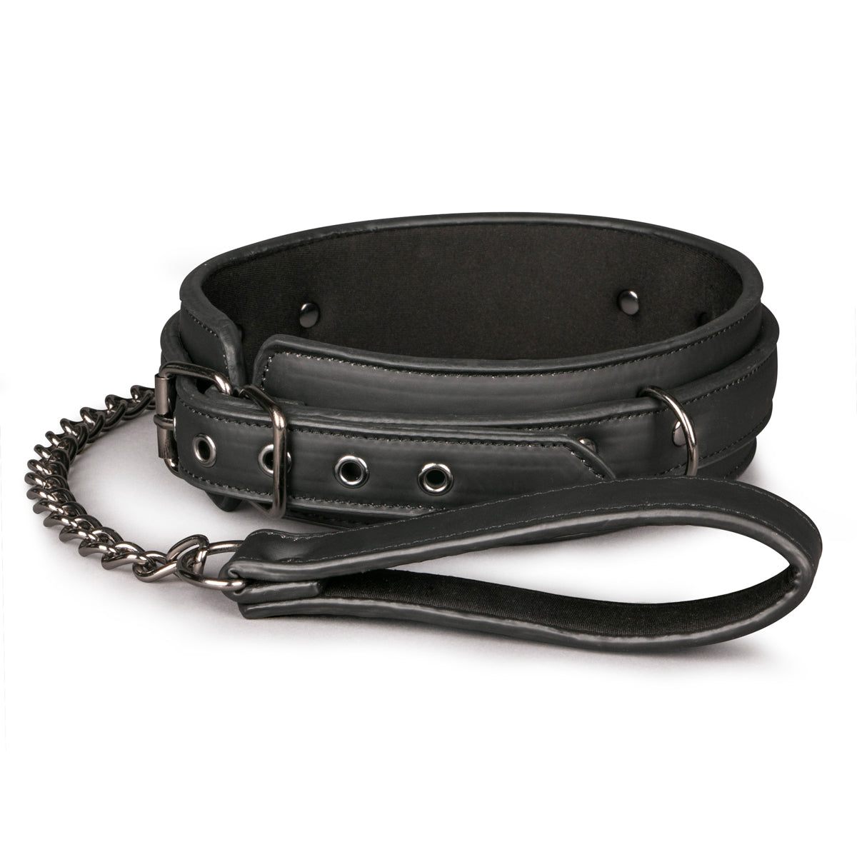 Fetish Collar With Leash Bondage Set – Adjustable Collar and Leash Set Black > Bondage Gear > Collars & Leashes Main image