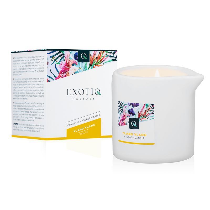 Exotiq Ylang Ylang Massage Candle 200g Soothing Aromatherapy Wax Default Title > Candles > Massage
