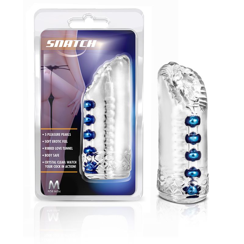 M for Men Snatch Clear 5.5 Inch Realistic Stroker Strokers - Manual