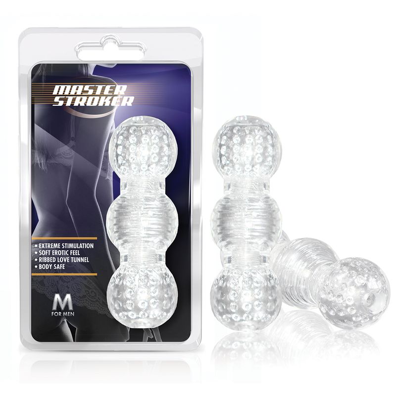 M for Men Master Stroker Clear 6 Inch Pocket Size Clear > Sex Toys For Men > Masturbators > Manual