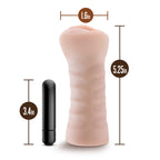 M for Men Ashley Vanilla Soft Vibrating Masturbator > Sex Toys For Men > Masturbators > Vibrating