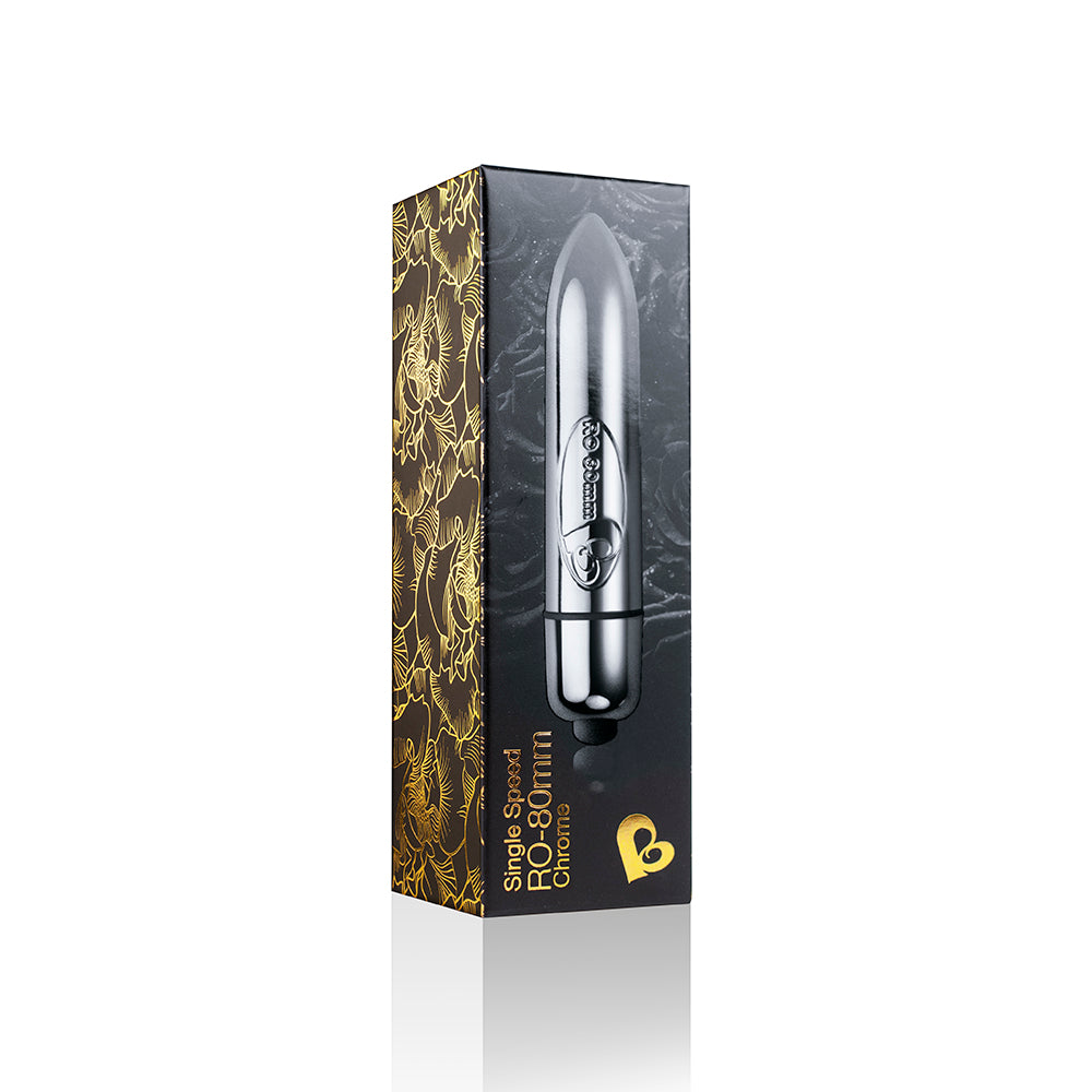 RO-80 Single Speed Bullet Chrome Powerful Discreet Vibrator