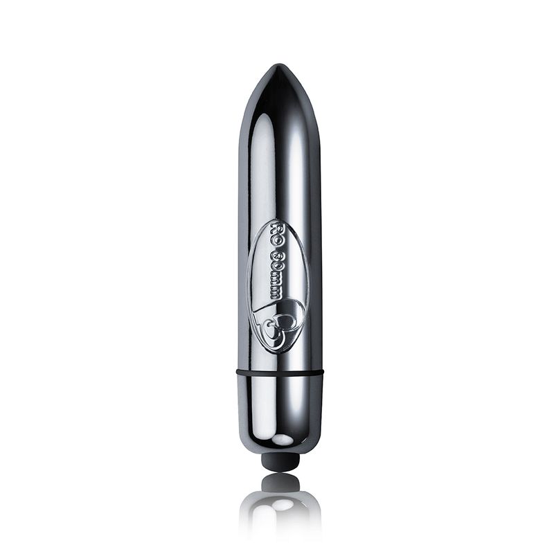 Rocks Off Ro80mm Bullet Vibrator Sleek Silver Petite > Sex Toys For Ladies > Mini Vibrators