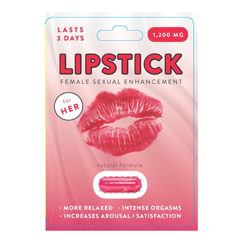 Lipstick Female Libido Enhancement Pills 1200mg Natural Ingredients Energy and Desire Supplement > Essentials > Womens Enhancers