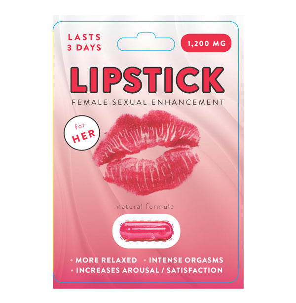 Lipstick Female Libido Enhancement Pills 1200mg Natural Ingredients Energy and Desire Supplement Default Title > Essentials > Womens Enhancers