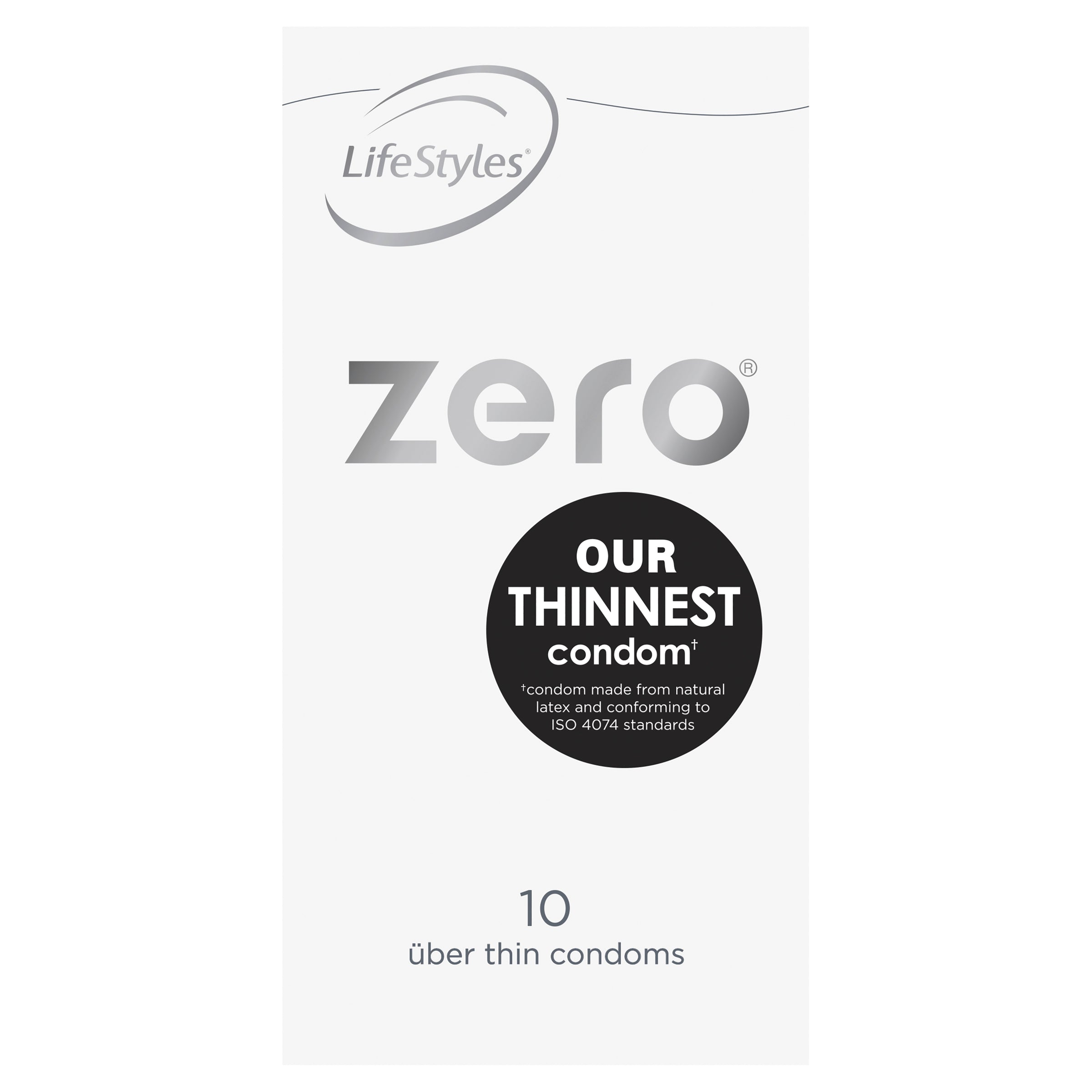 Lifestyles Zero 10 Ultra Thin Condoms for Enhanced Sensation and Natural Connection Condoms