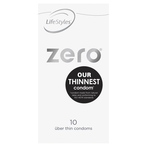 Lifestyles Zero 10 Ultra Thin Condoms for Enhanced Sensation and Natural Connection Condoms