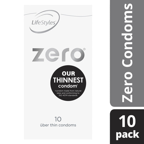 Lifestyles Zero 10 Ultra Thin Condoms for Enhanced Sensation and Natural Connection Condoms