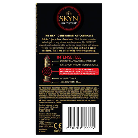 Skyn Intense Feel Condoms 10 Pack Condoms