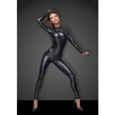 Power Wetlook Overall With Leash And Two Way Zipper Womens Harnesses