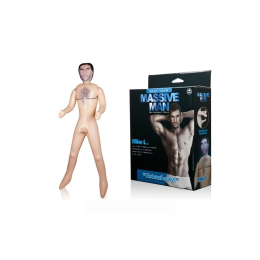 Massive Man Mike L PVC Doll Flesh Life Size 154 cm 61 Inch Inflatable Doll Default Title Dolls - Inflatable