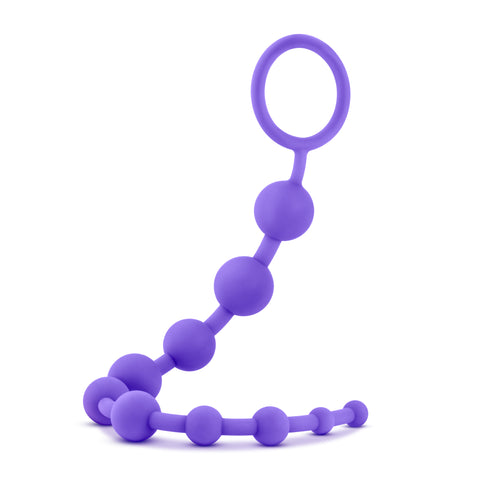 Luxe Silicone 10 Beads Purple 12.5 Inch Length Anal Toys & Stimulators