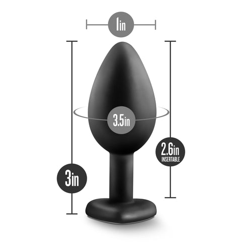 Temptasia Bling Plug Small Black Butt Plugs