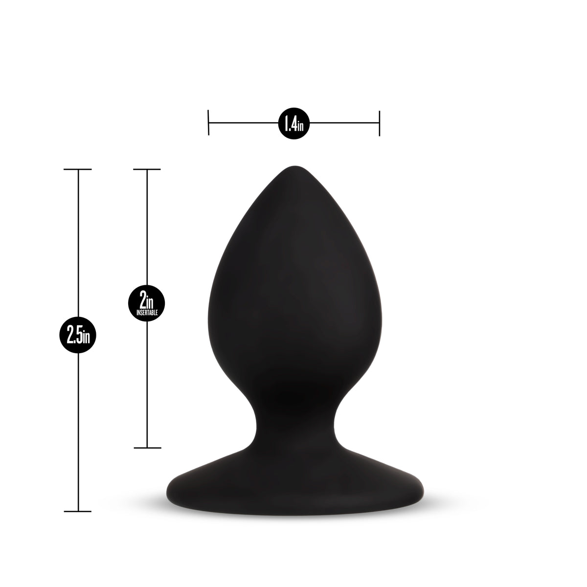 Temptasia Slave Plug Black Anal Toy 2.5 Inch > Anal Range > Butt Plugs