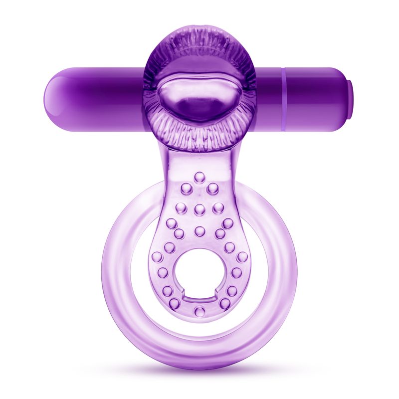 Vibrating Double Strap Cockring in Purple > Cock Ring > Vibrating