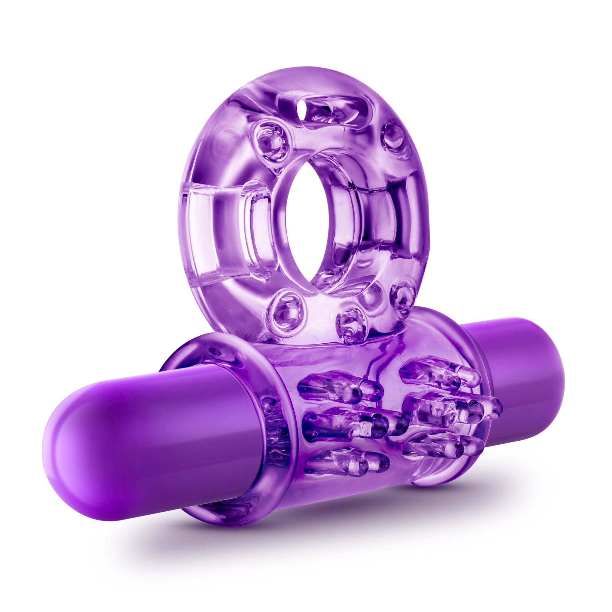 Play With Me Couples Play Vibrating Cock Ring in Purple > Sex Toys > Couples Toys Main image